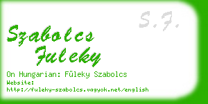 szabolcs fuleky business card
