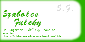 szabolcs fuleky business card